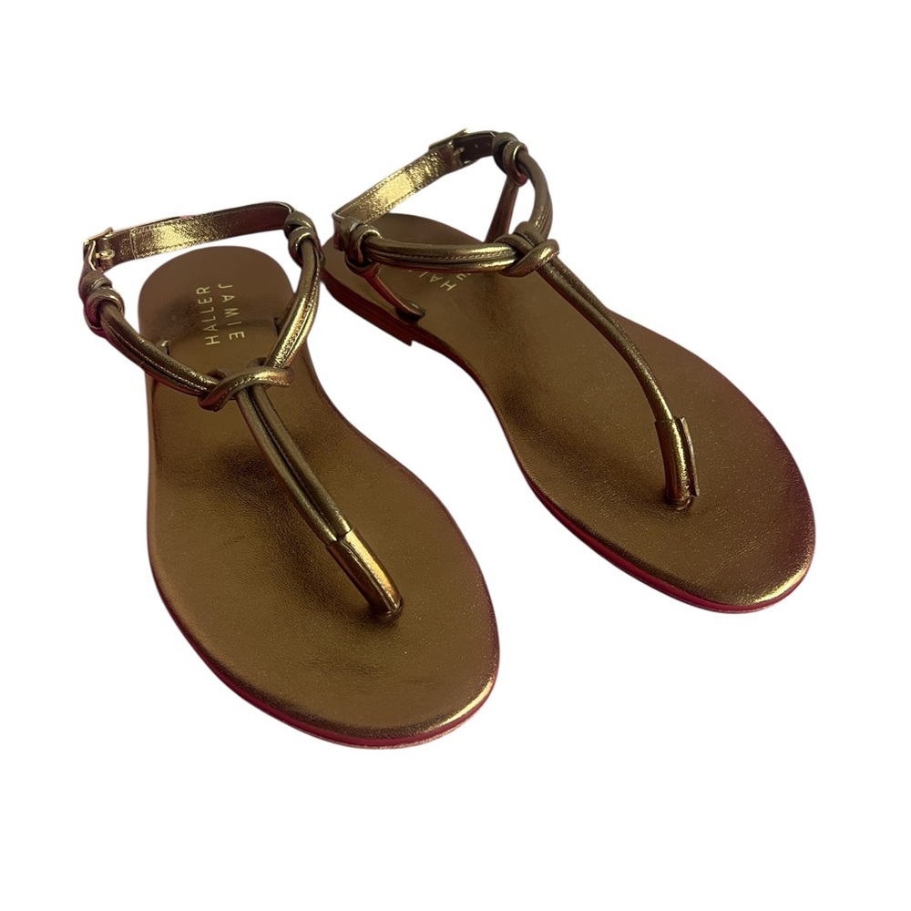Jamie Haller 38 gold knot sandals